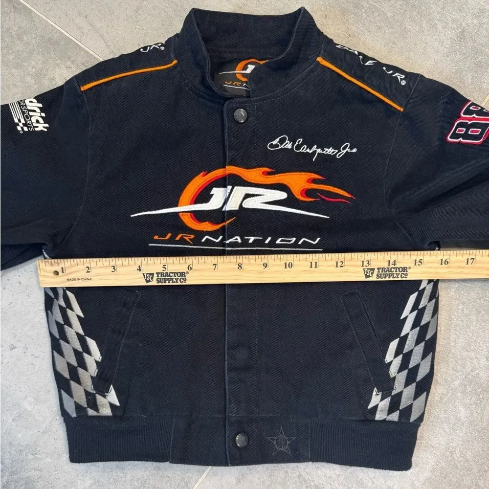 JR Nation NASCAR Dale Earnhardt Jr. Kids Racing Jacket Size 5 Black Youth Coat